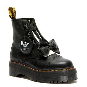 SINCLAIR LAZY OAF LEATHER PLATFORM BOOTS